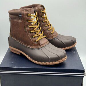 Nautica Channing Duck Boots Brown Waterproof Rubber Sole Insulated Lace-Up 7 M